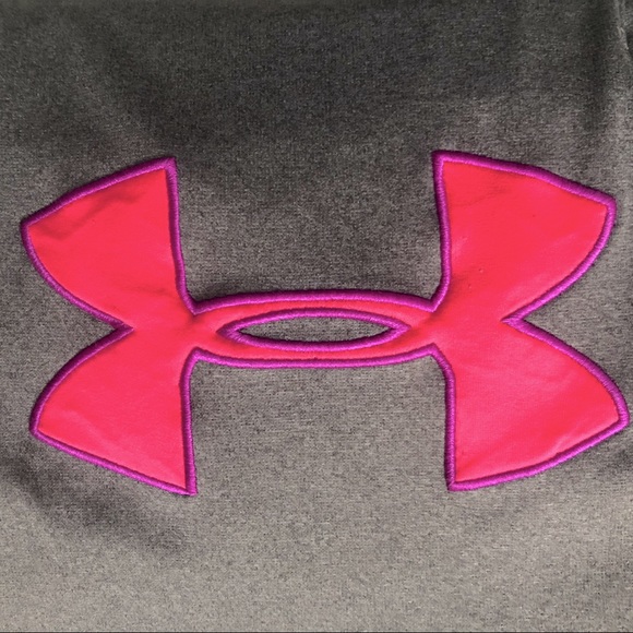 Under Armour Grey & Pink Hoodie Sweater - Picture 3 of 7